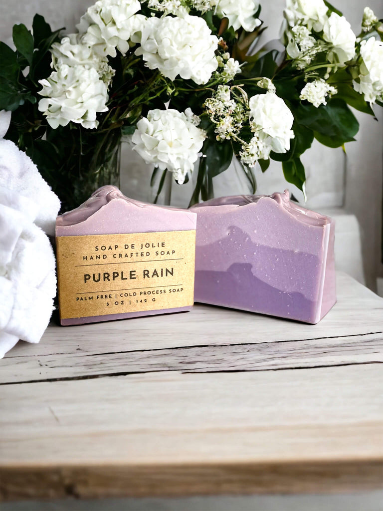 Purple Rain_ Handmade_ Natural_ Cold Process Soap - Premium Cold Process Soap from Soap de Jolie - Just $7! Shop now at Soap de Jolie
