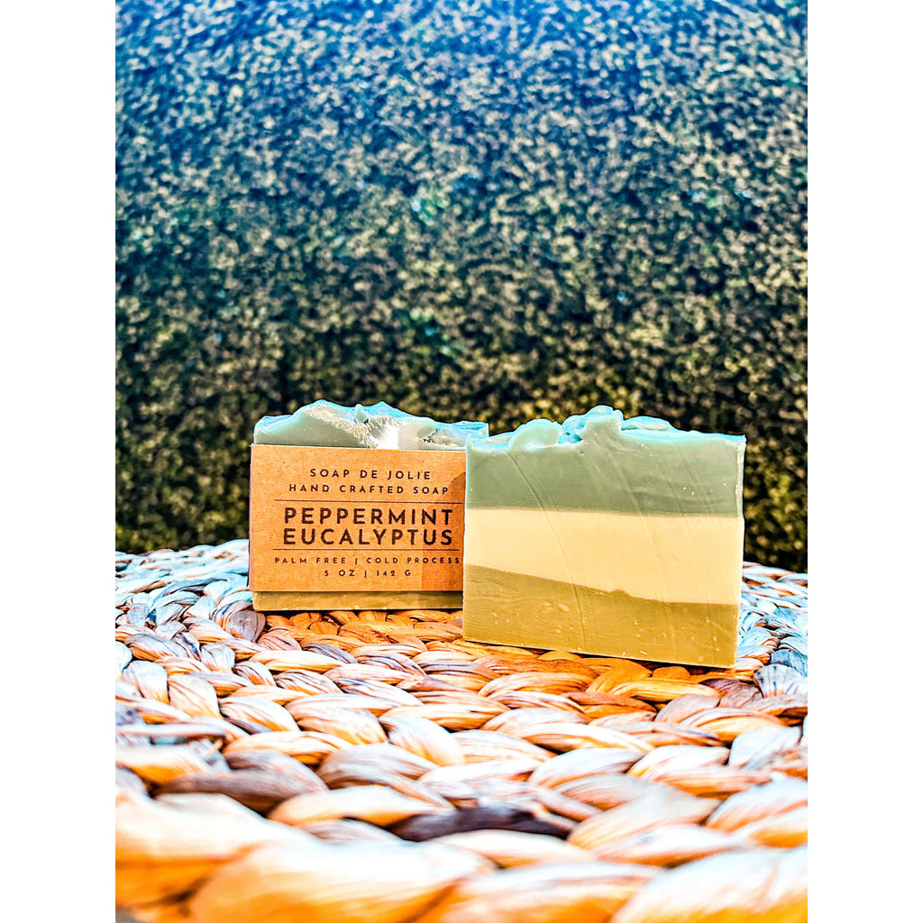 Peppermint Eucalyptus_ Handmade_ Natural_ Cold Process Soap - Premium Cold Process Soap from Soap de Jolie - Just $7! Shop now at Soap de Jolie