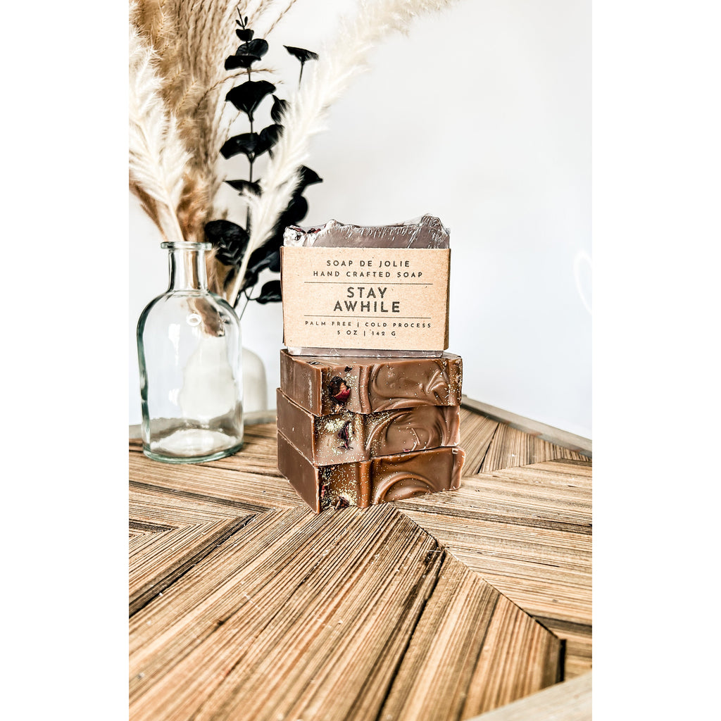 Stay Awhile_ Handmade_ Natural_ Small Batch_ Cold Process Soap - Premium Cold Process Soap from Soap de Jolie - Just $7! Shop now at Soap de Jolie