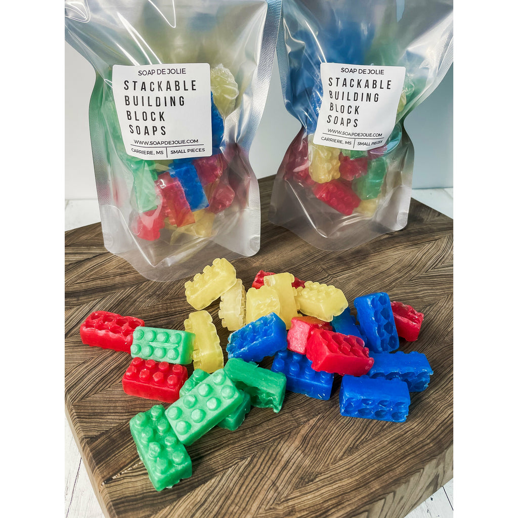 Stackable Building Block Soaps_ Primary Colors - Premium Kids Soaps from Soap de Jolie - Just $8! Shop now at Soap de Jolie